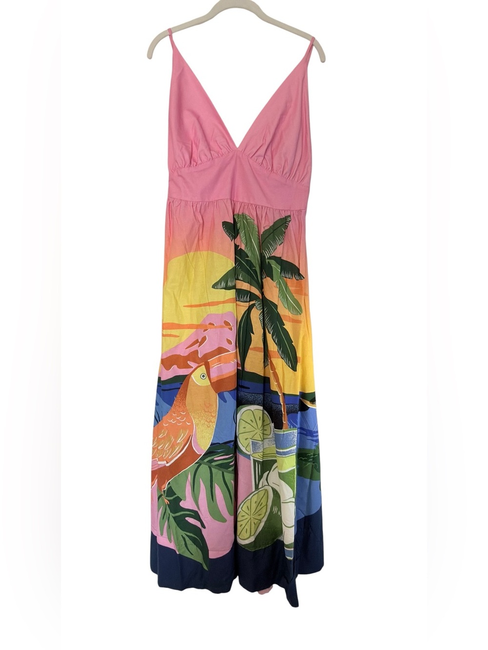 FARM Rio Tropical Sunset Maxi Dress Size M NWT Brazil